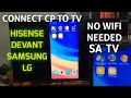 CONNECT CP TO TV HISENSE, DEVANT, SAMSUNG, LG (NO WIFI NEEDED SA TV)