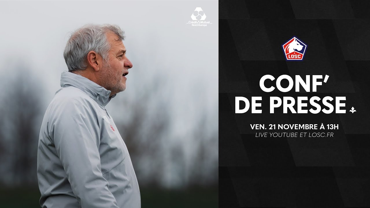 Suivez la conférence de presse avant LOSC-PFC avec le Crédit Mutuel Nord Europe 🎙️