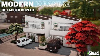 Modern Japanese Detached Duplex in Mt. Komorebi | NoCC | Stop Motion Build | The Sims 4 For Rent