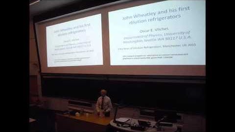 John Wheatley and his first dilution refrigerators