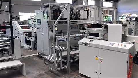 Full automatic square bottom handle paper bag making machine