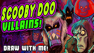 SCOOBY DOO VILLAINS! Draw with me! Procreate speedpaint with a professional artist! How to Draw!