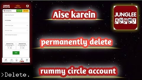 How to permanently delete junglee rummy circle account | How to deactivate rummy circle account |
