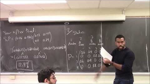 Math 1108-R08 Lecture 22 - Absorbing Markov Chains and a cool Markov chain application