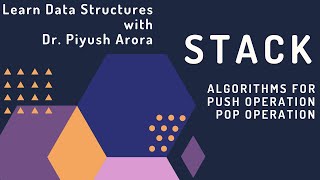 Chapter 2: 1.2.1 - Algorithms for push and pop operation in Stack | C Programming | Learn in Hindi