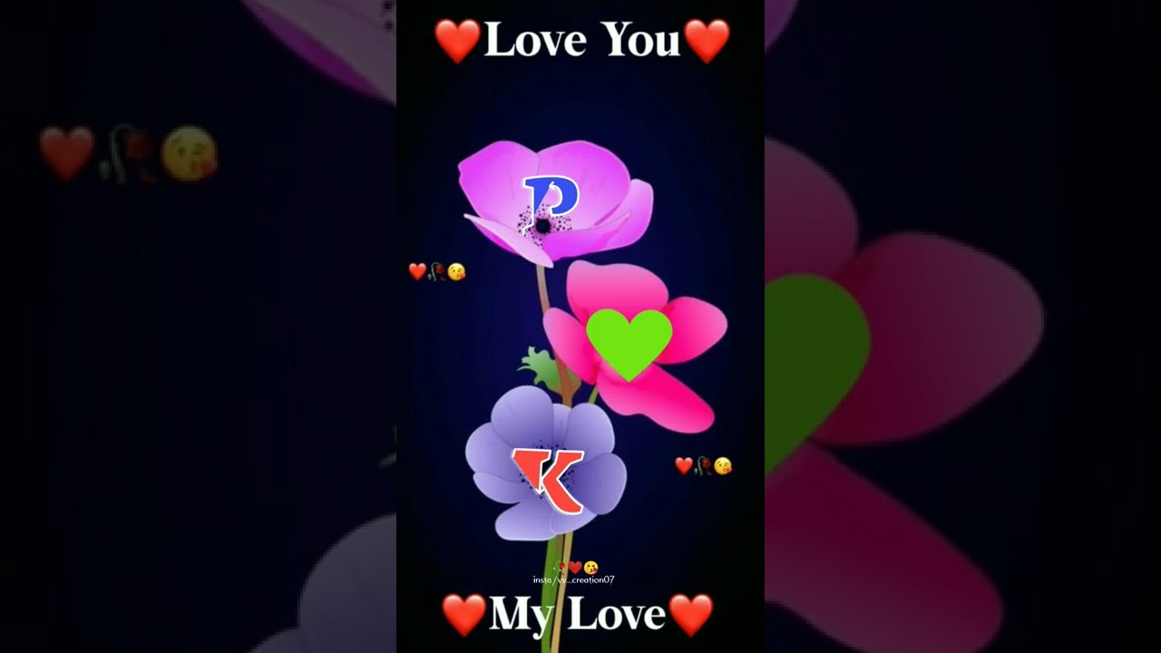 P❤️K Name letter status video❤️//new trending name art video 2022❤️ 