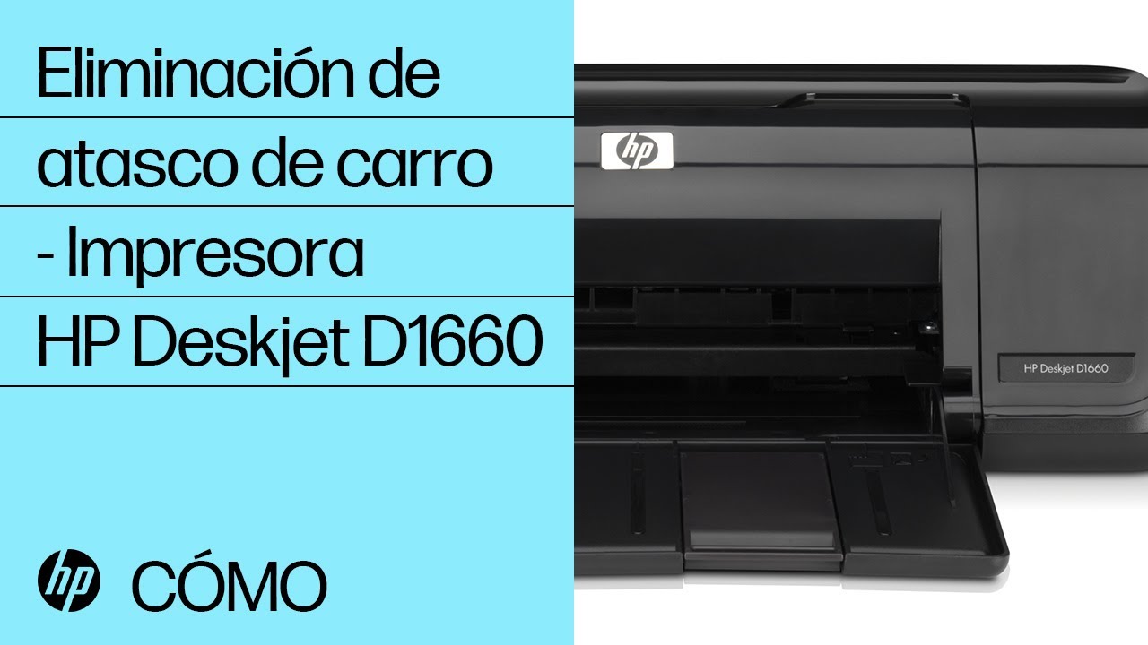 Eliminación de atasco de carro - Impresora HP Deskjet D1660 - YouTube