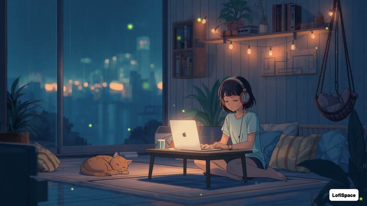 Late Night Lofi 🌧️ Rainy Chill Beats to Study, Relax & Focus