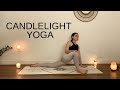 Candlelight yoga for evening relaxation  35min gentle slow flow class  happyhaves full moon