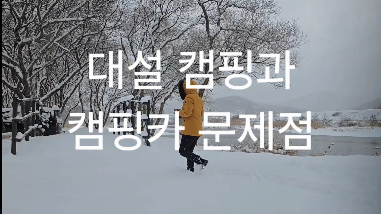 눈이 너무많이 왔어요#노지차박#노지캠핑#캠핑카#카라반#폭설#대설#캠핑장#불멍#스타렉스