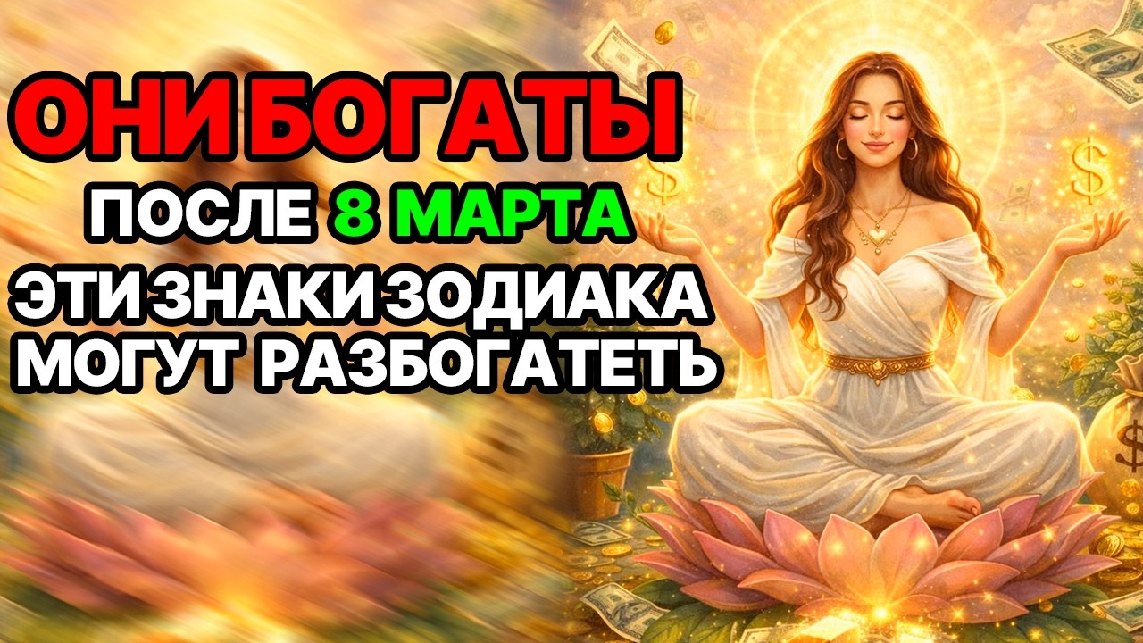 8 Марта: НЕОЖИДАННЫЙ ПРИЛИВ БОГАТСТВА у 6 знаков зодиака! Женский праздник запускает денежное цунами