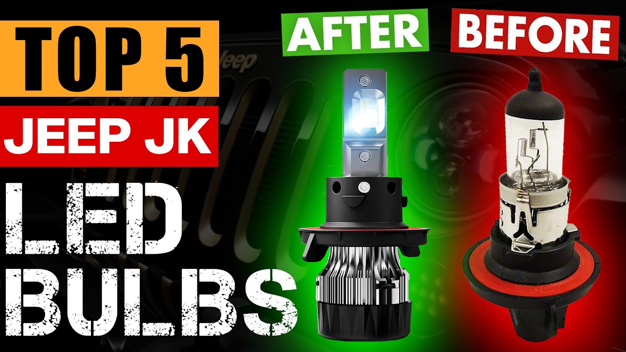 🥇TOP 5: Best LED Headlight Bulbs for Jeep Wrangler JK - YouTube