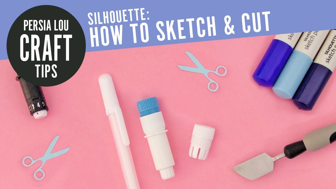 How to Sketch and Cut with Silhouette Cameo Plus How to Use Silhouette Pen  Holder