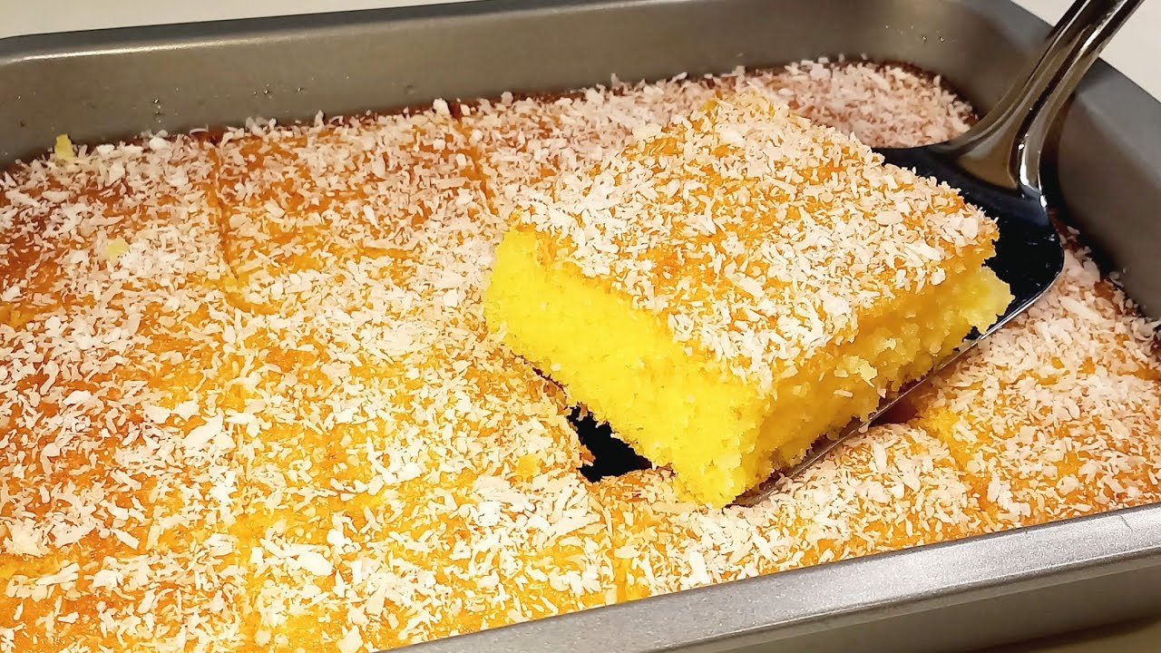 هي نص كوباية من كل المكونات/ تحلية مش هتستغنوا عنها في رمضان/روانى/الرواني/كيكة روانى بجوز الهند