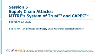 CAPEC User Summit Session 5 - Supply Chain Risk and CAPEC