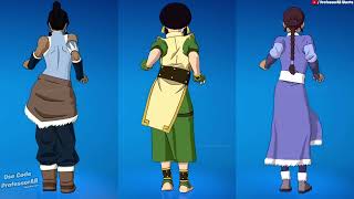 Fortnite Party Hips Emote With Korra Toph Beifong Katara Skin Thicc Avatar Collab Who Won ?