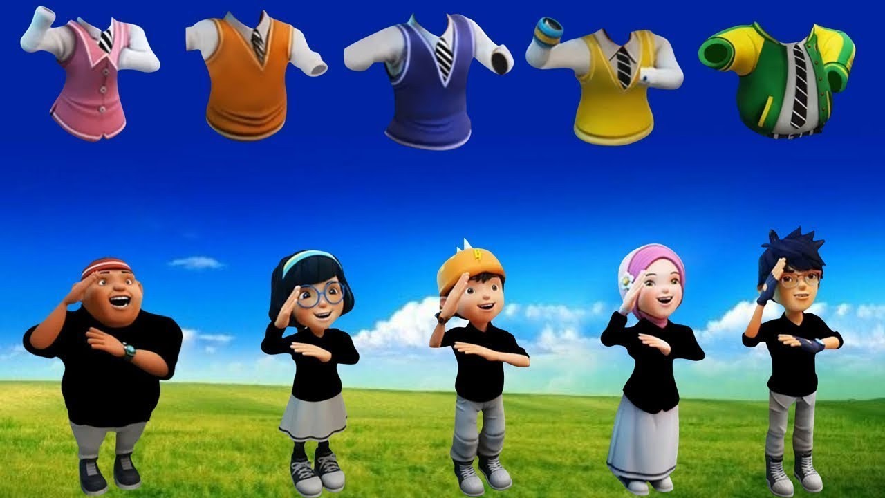 Playing the game Matching school clothes for Boboiboy and his friends ...