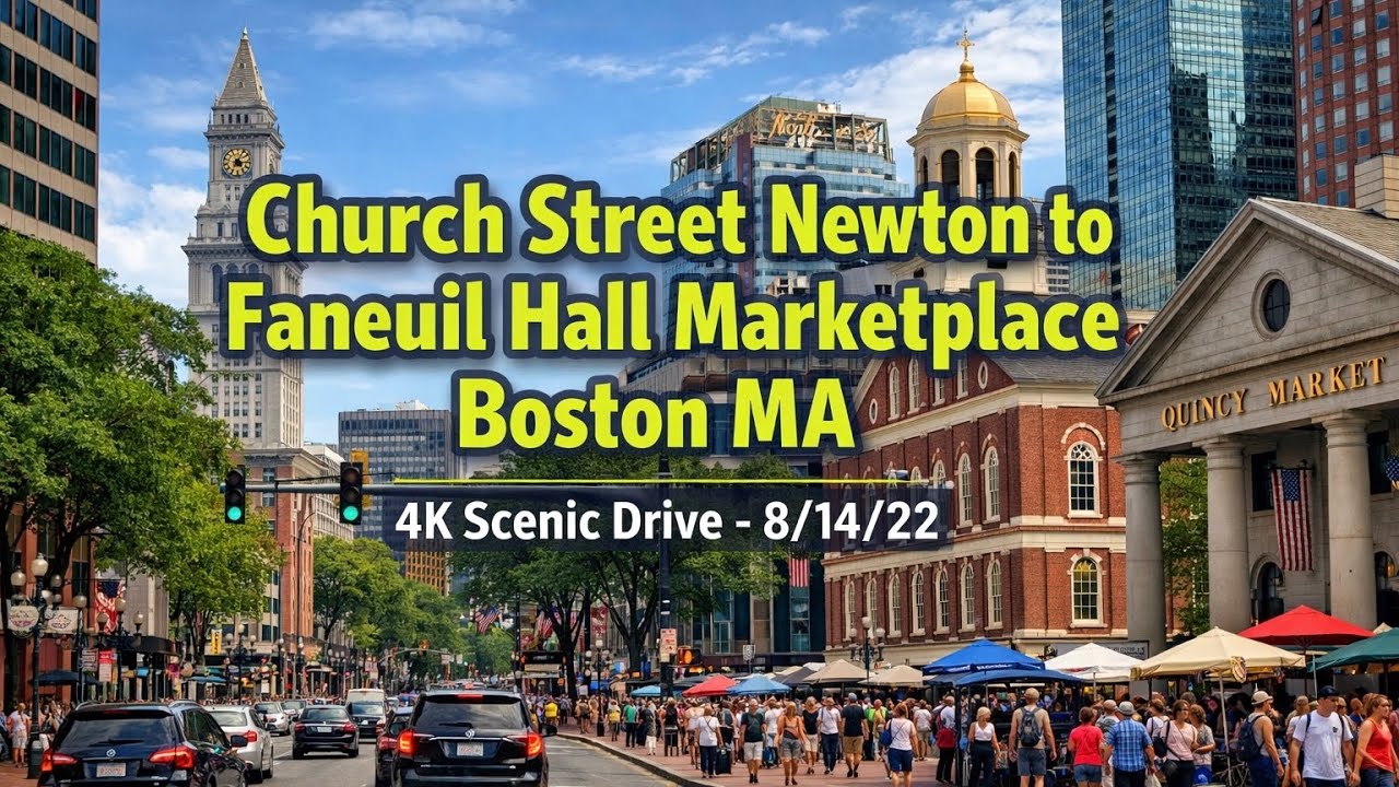 Church Street, Newton MA to Faneuil Hall Marketplace, Boston MA YouTube
