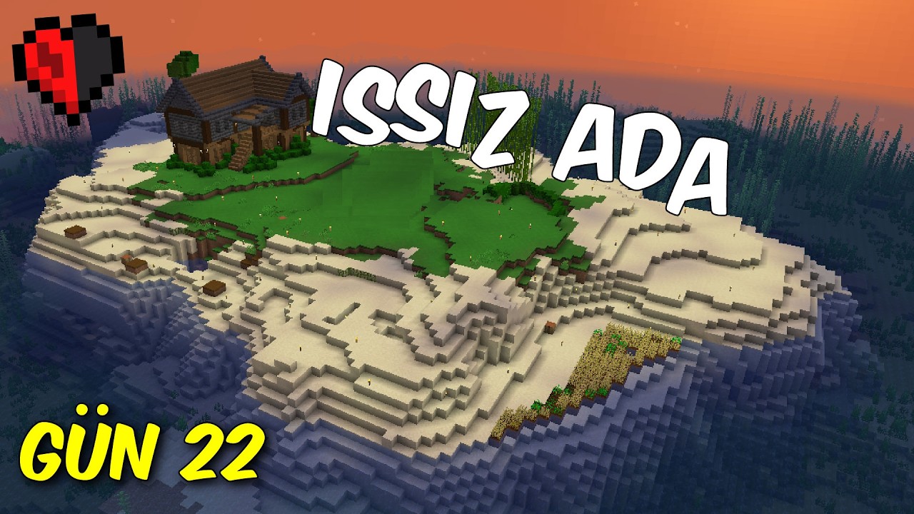 Minecraft Hardcore Issız Adada 100 Gün Hayatta Kalmak! | B1