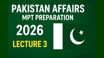 Pakistan Affairs MCQs | MPT Preparation 2026 | Lecture 3