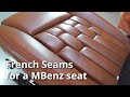 French Seams for a MBenz Car seat Bolster - 3D Leather Pleats Upholstery