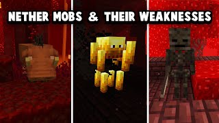 Minecraft  8 Nether Mobs & Their Weaknesses