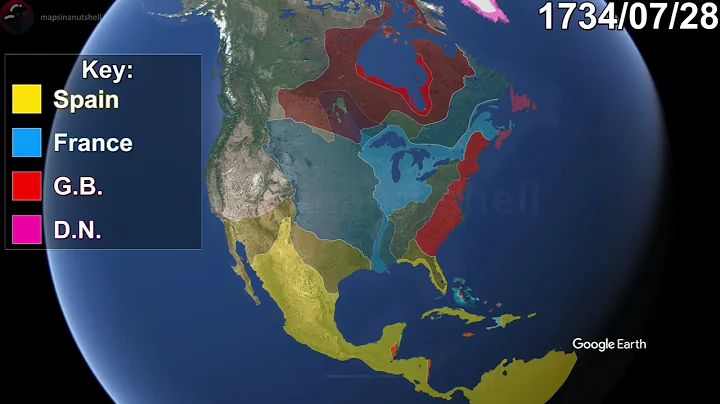 Colonization of North America Every Day using Google Earth