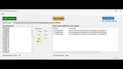 Custom Autodesk Vault Batch Search Tool (Batch search using excel file)