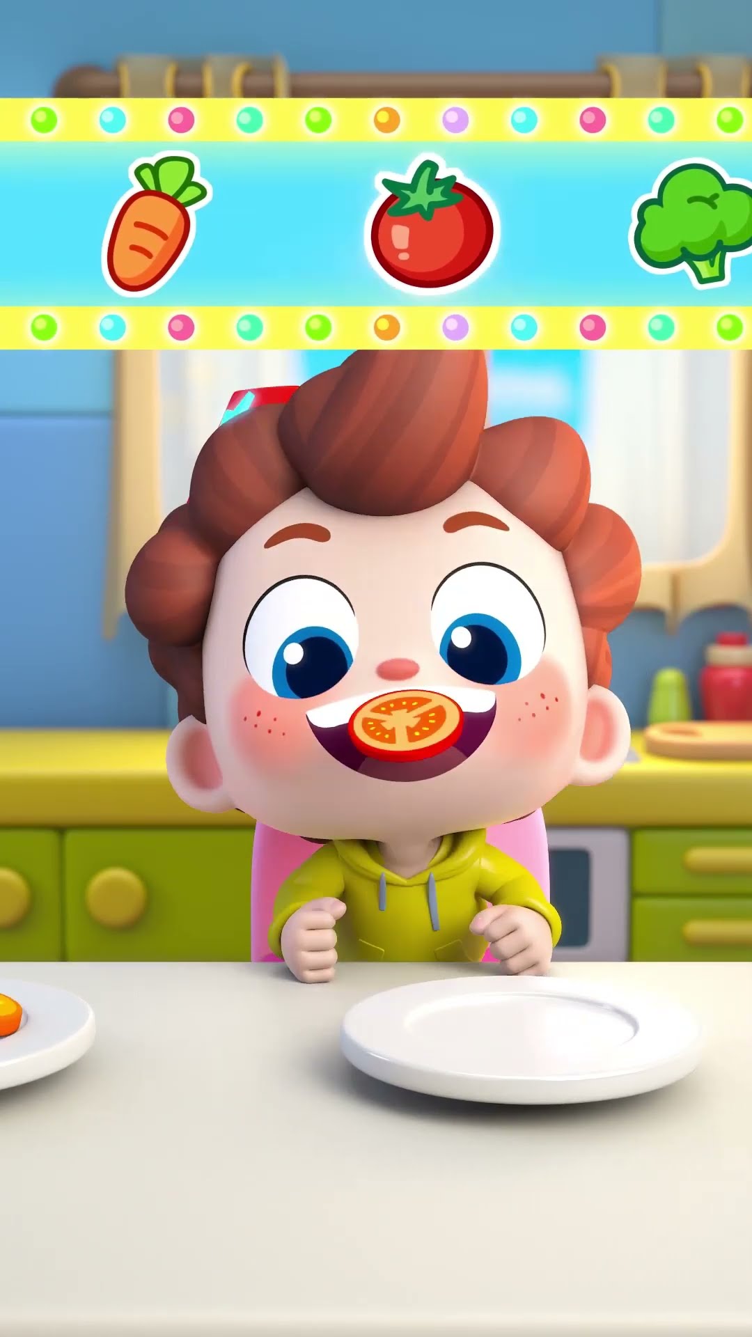 Reto de frutas y verduras sanas con Neo #shorts #babybus