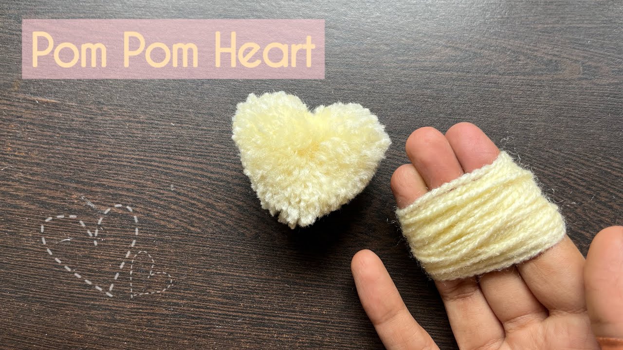 Easy Pom Pom Heart Making Idea with Fingers ️How to Make a Heart from String ️ Beautiful And