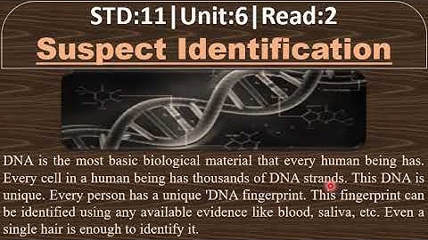 STD-11TH, SUB:- English, UNIT-6 READ-2 Suspect Identification