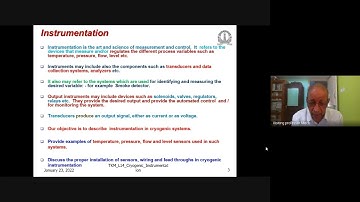 Cryogenic Instrumentation