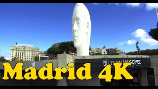 Walk around Madrid Spain. [4K] Atocha - Prado - Puerta del Sol - Plaza de Colón - Plaza de Cibeles.