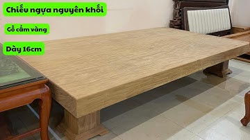 Chiếu Ngựa Nguyên Khối Gỗ Cẩm Vàng Dày 16cm Siêu Đẹp - Nội Thất Nam Quỳnh