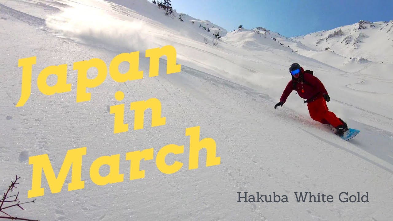 Japan's No.1 snow resort area. Hakuba still going off in March.