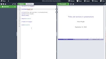 Titles and sections in presentations in LaTeX with overleaf (v2)