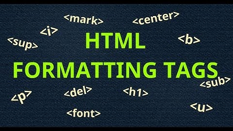 Formatting Tags in HTML Day 3