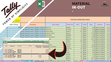 MATERIAL IN-OUT FROM EXCEL TO TALLY | REGULAR | LEARNWELL