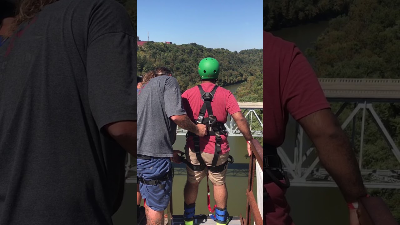 Bungee Jumping at Kentucky’s young high bridge