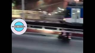 Nilamon Ng naglalagablab na apoy Ang Isang bus sa kahabaan Ng EDSA -ORTIGAS FLYOVER