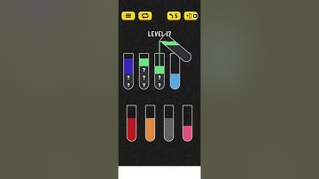 water sort puzzle level 17 solution