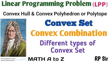 Different types of Convex Set, Convex Hull, Convex Polyhedron or Polytope.