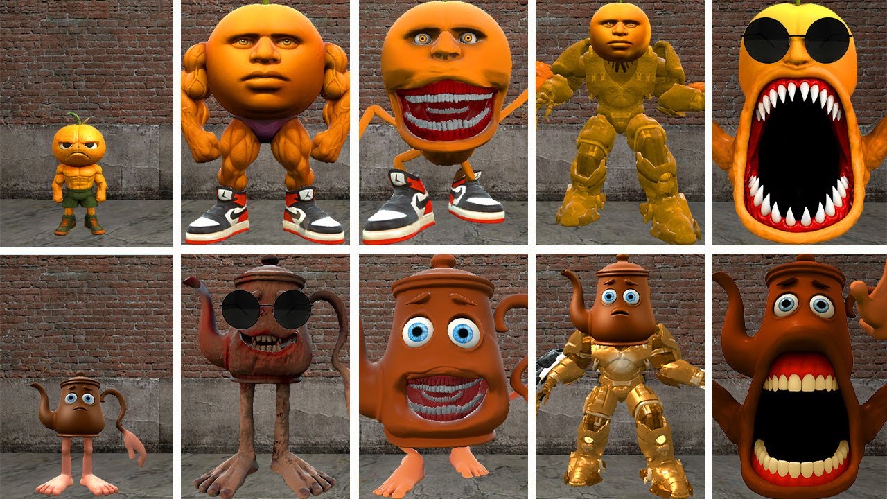 HELLO:  ALL THE NEW EVOLUTIONARY FORMS OF KING ODINDINDUN VS KING TATATA SAHUR IN GMOD!