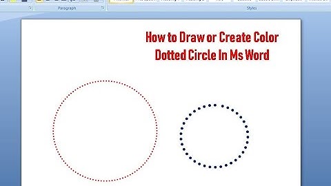 How to Draw or Create Dotted Color Circle In Ms Word