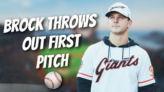 49ere Brock Purdy throws out first pitch at SF Giants game 👀