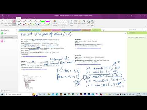Leetcode : 1855 - Maximum Distance Between a Pair of Values