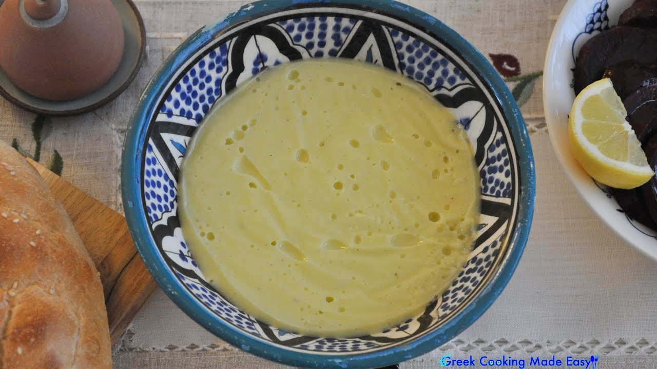 Greek Garlic Sauce - Skordalia with Potatoes - Σκορδαλιά με πατάτες | Greek Cooking Made Easy