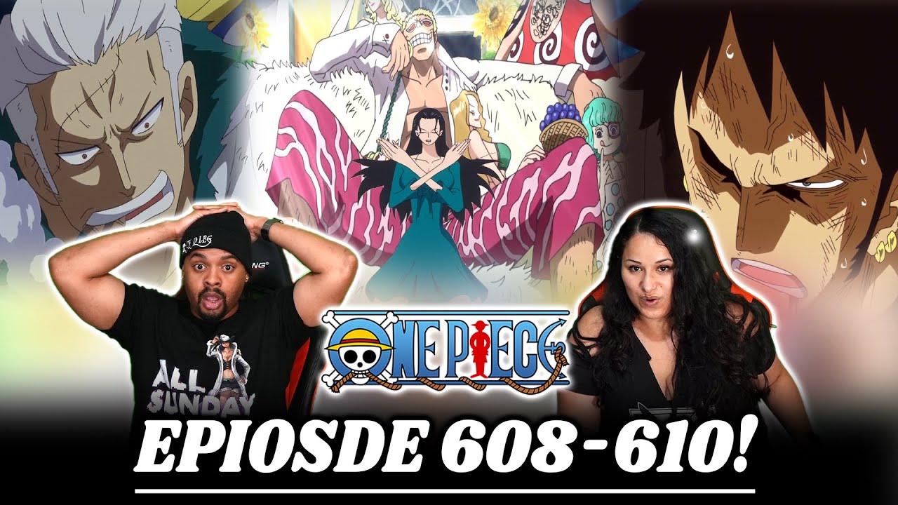 Smoker Vs Vergo Luffy FREEZING One Piece Reaction Episode 608 609 610 | Blind Couple Op Reaction