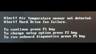 Dell Optiplex 790 - How To Byp F1 Error Air Temperature Sensor And Hard Drive Fan Failure