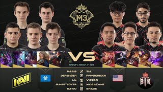 M3 CHAMPIONSHIP DAY 3 MACTH 2 NAVI GAMING VS BTK - MOBILE LEGENDS